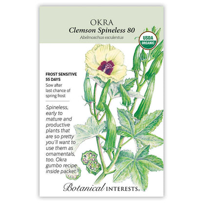 Clemson Spineless 80 Okra Seeds