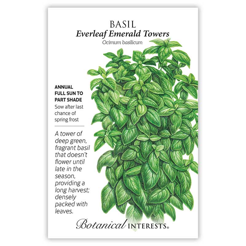 Everleaf Emerald Towers Basil Seeds Botanical Interests